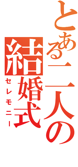 とある二人の結婚式（セレモニー）