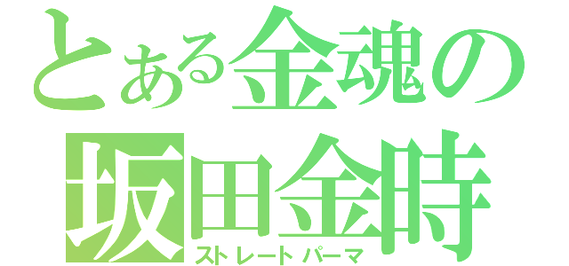 とある金魂の坂田金時（ストレートパーマ）