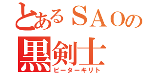 とあるＳＡＯの黒剣士（ビーターキリト）