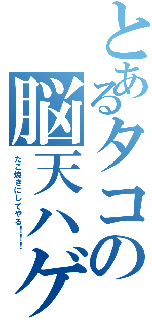 とあるタコの脳天ハゲ（たこ焼きにしてやる！！！）