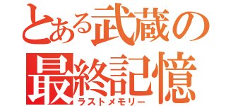 とある武蔵の最終記憶（ラストメモリー）