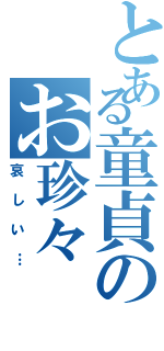 とある童貞のお珍々（哀しい…）