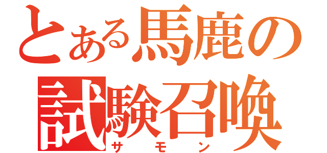 とある馬鹿の試験召喚（サモン）