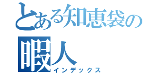 とある知恵袋の暇人（インデックス）