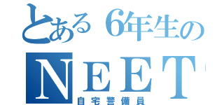 とある６年生のＮＥＥＴ魂（自宅警備員）