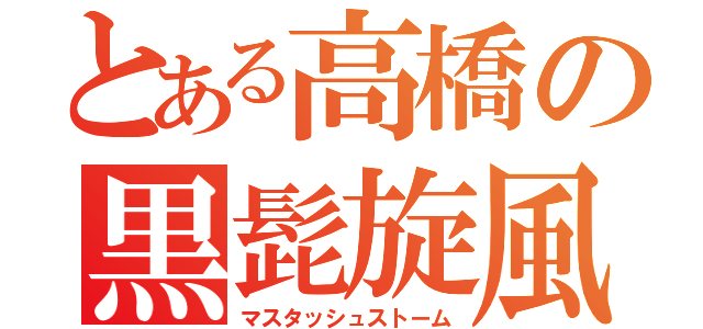 とある高橋の黒髭旋風（マスタッシュストーム）