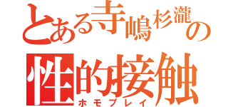 とある寺嶋杉瀧の性的接触（ホモプレイ）