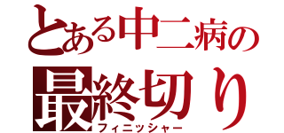 とある中二病の最終切り札（フィニッシャー）