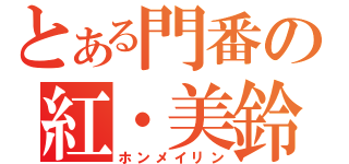 とある門番の紅・美鈴（ホンメイリン）