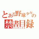 とある野球少年の禁書目録（インデックス）