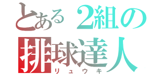 とある２組の排球達人（リュウキ）