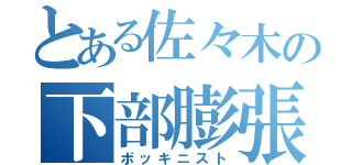 とある佐々木の下部膨張（ボッキニスト）