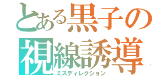 とある黒子の視線誘導（ミスディレクション）