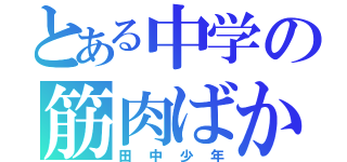 とある中学の筋肉ばか（田中少年）