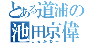 とある道浦の池田京偉（しらかわー）