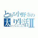 とある小野寺の太り生活Ⅱ（デブになった）