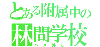 とある附属中の林間学校（ハメ外し）