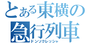 とある東横の急行列車（ドンソクレッシャ）