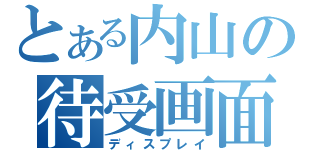 とある内山の待受画面（ディスプレイ）