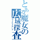 とある魔女の広域探査（ワイドプローブ）