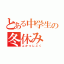 とある中学生の冬休み（ぶかつじごく）