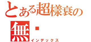 とある超樣衰の無淚（インデックス）