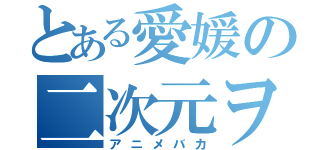 とある愛媛の二次元ヲタク（アニメバカ）